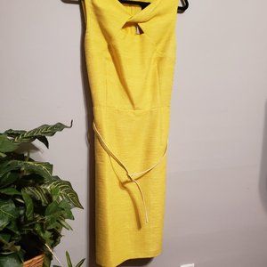 New Yellow Ann Taylor Sheath Dress, Size 16